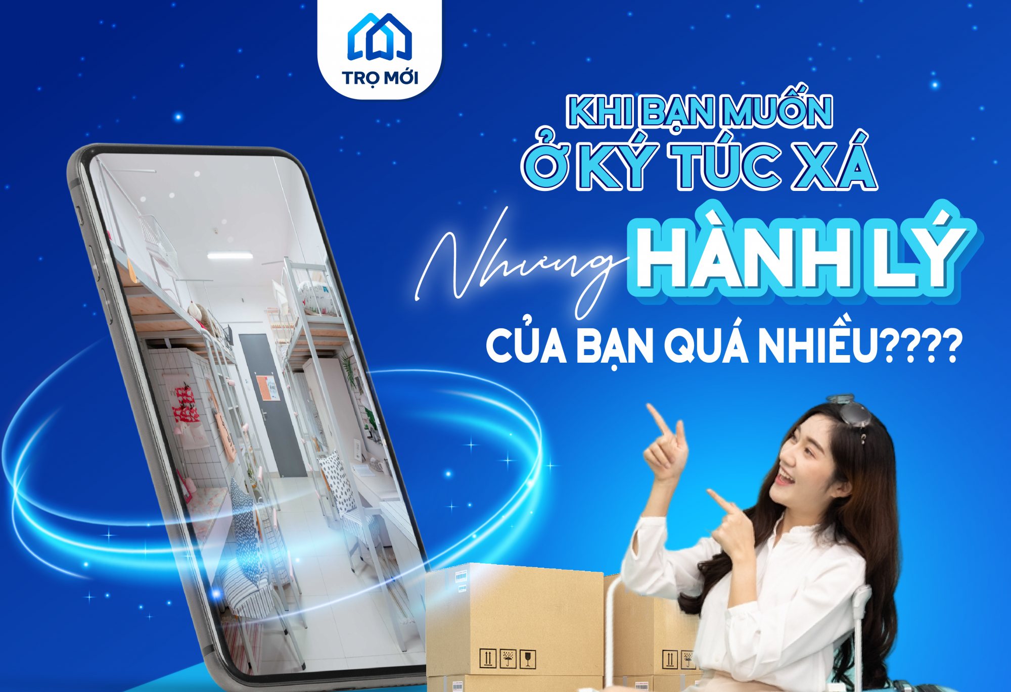 Khi bạn muốn ở ký túc xá nhưng hành lý của bạn quá nhiều?